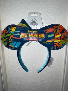 Disney Parks 2025 Disneyland Half Marathon Weekend Minnie Ears Headband